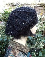 Crochet BERET 96%  Wool 4%
