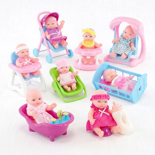 Mini baby dolls set - 8, pc