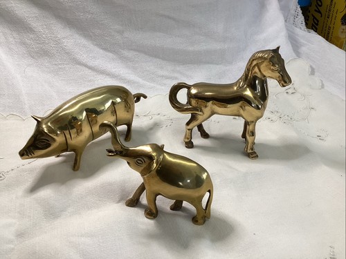 Vintage solid brass - solid, animal