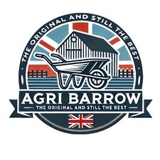 Agri Barrow Heavy-Duty Wheelbarrow 200 Litre Twin Wheel Plastic Tub