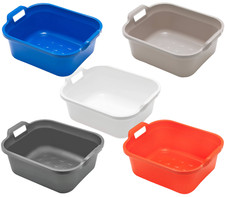 Addis Washing Up Bowl With 2 Handles Large Rectangular Dish Plastic 10L