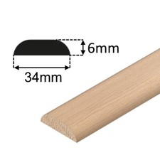 2.4m Flat Oak trim moulding