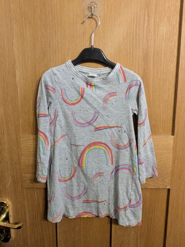 Rainbow smiley shirt dress - rainbow,