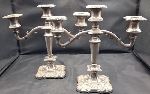 Pair vintage silver plated - pair,