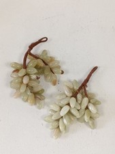 Vintage Onyx Stone Grape Cluster Ornaments Bundle of 2 Home Decor - PRE-OWNED