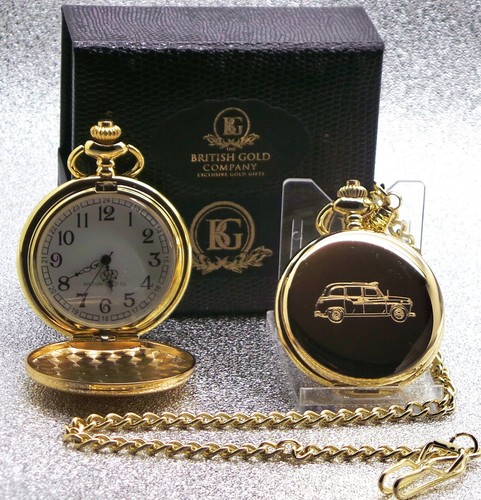 Black cab pocket watch - black, gift