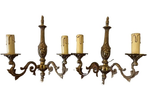 Pair antique gilt french - a,