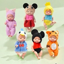 SQAQS 6 Pcs Mini Reborn Dolls
