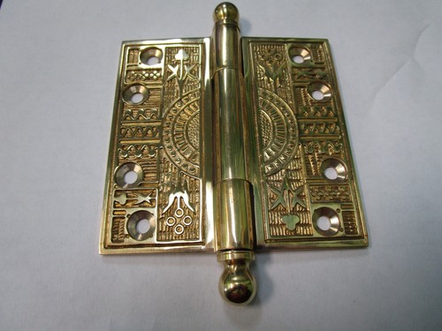 Eastlake brass door hinges
