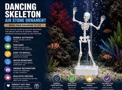 Dancing skeleton aquarium - skeleton,