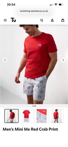 Men red crab - men's, print