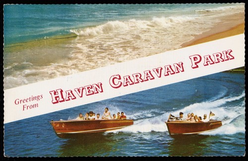 Haven caravan park postcard - haven,