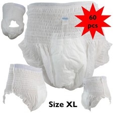 Adult Incontinence Nappies Unisex Pull up Pants Diapers 60pcs Extra Large