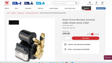 Stuart Turner Monsoon Universal Single Shower Pump 2.0 Bar 46498