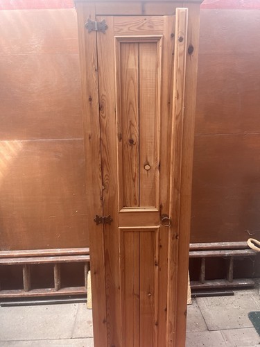 Pine tall boy wardrobe - tall,
