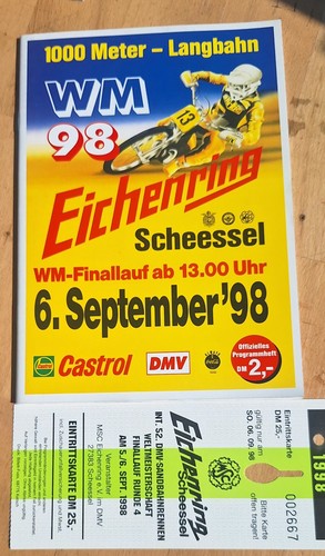 Speedway programme ticket - speedway,
