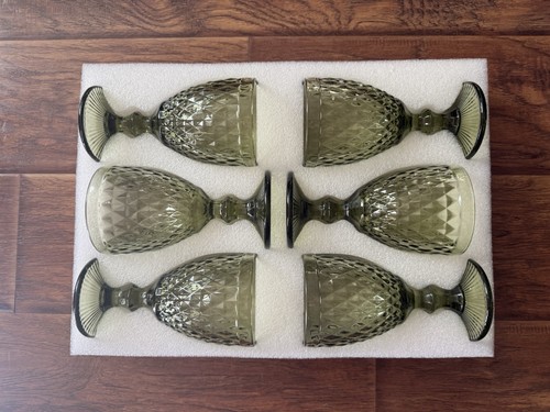 Vintage wine glasses set - wine, 6