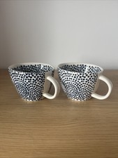 2 Nutmeg Stoneware Mugs, 8cm