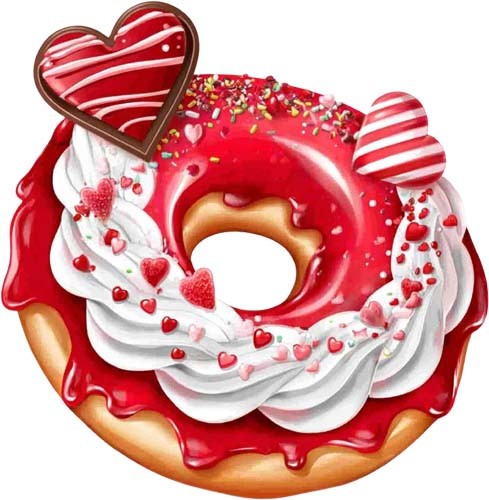 Valentine day donut wall - day,