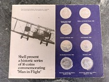1970's Shell Coin Collection MAN IN FLIGHT - full set