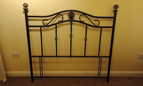 Antique effect double - , bed