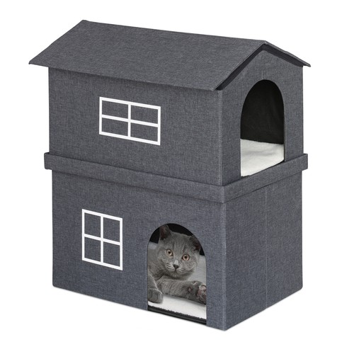 Grey cat house modern - cat,
