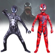 Kids Venom Carnage Superhero Suit Boy Party Cosplay Costume Halloween FancyDress