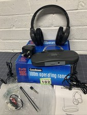 VINTAGE GOODMANS  PRO CD 9005 WIRELESS HEADPHONES & BASE TRANSMITTER