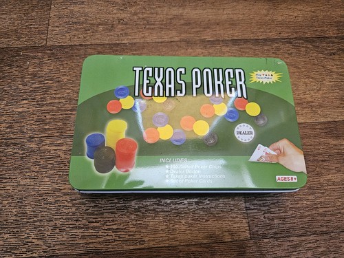 Texas poker set storage tin - texas,