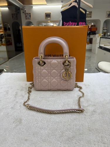 Lady dior mini - size, pink