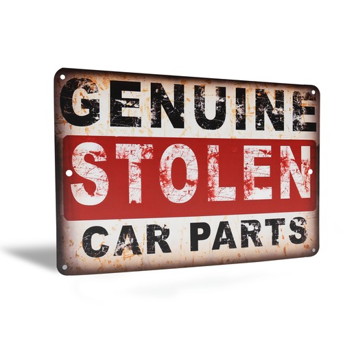 Metal garage sign - metal,
