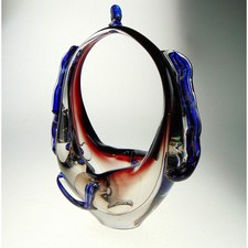 Murano Style Glass Basket or