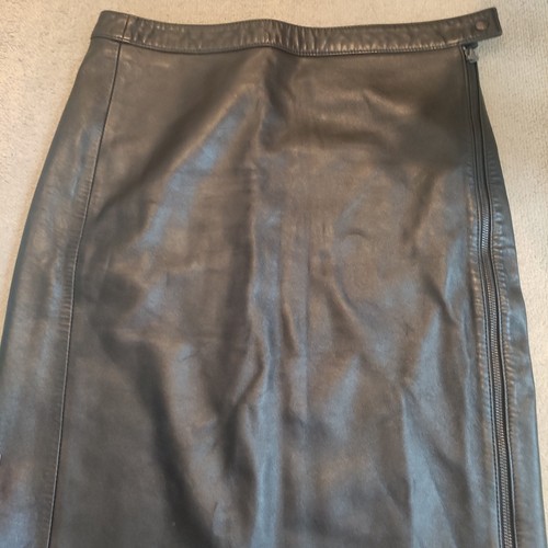 Real leather skirt size - m&s,
