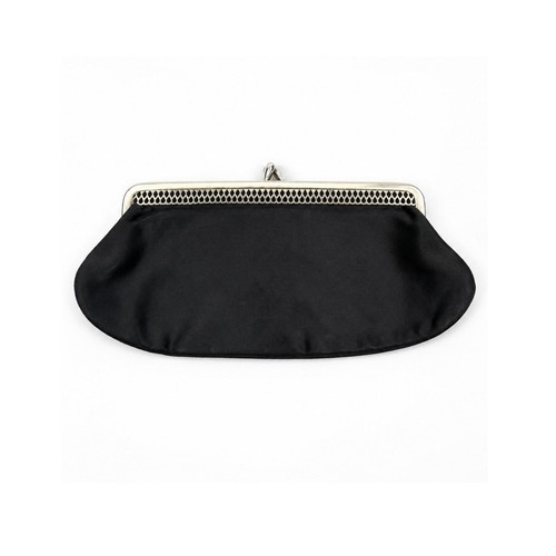 Vintage black satin gold toned - satin,