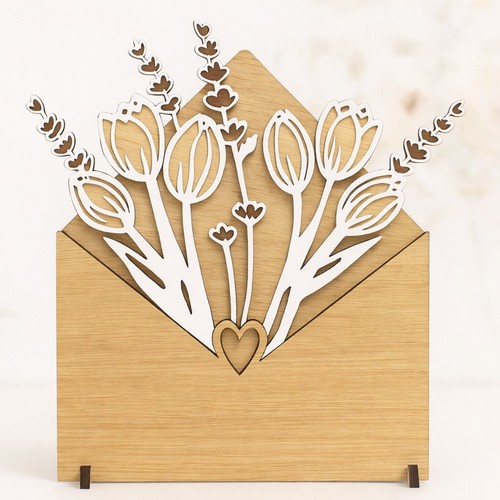 Personalised wooden tulip - personalised,