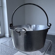 Vintage Large Aluminium Jam Preserving Pan Saucepan 15cm Deep 30cm Wide. No name