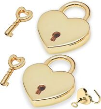 2 Pcs Mini Heart Heart Lock