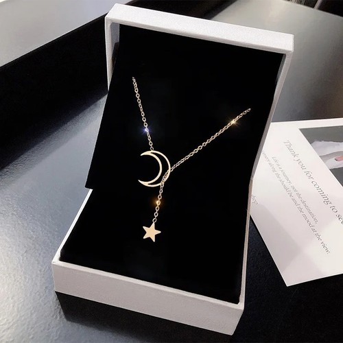 Moon star pendant - star, choker