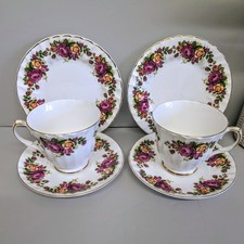 Royal Vale Bone China Trio x2