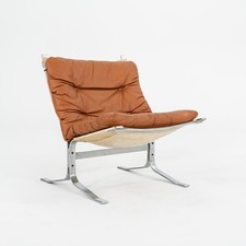 1970s Ingmar Relling for Westnofa Siesta Lounge Chair in Steel and Brown Leather