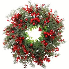 Xmas Faux Red Berry Wreath