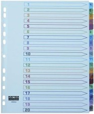 A4 1-20 Extra Wide Dividers