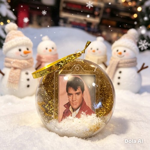 Elvis presley christmas bauble - elvis,