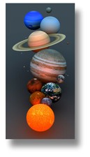 Solar System Poster Wall Art Picture Sun Planets Space Canvas  Print Educational