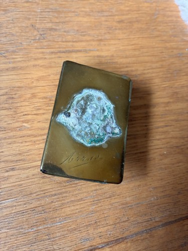 Trench art brass matchbox - trench,
