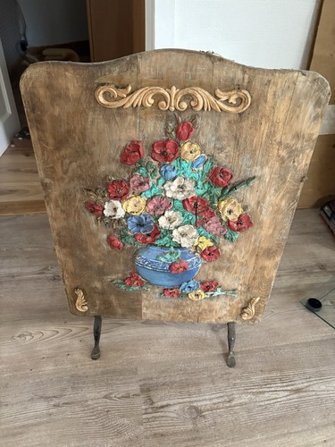 Vintage barbola firescreen - barbola,