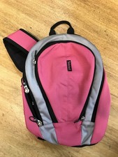Timberland Pink & Grey Small Rucksack bag Single Strap 14.5 x 11 x 5"