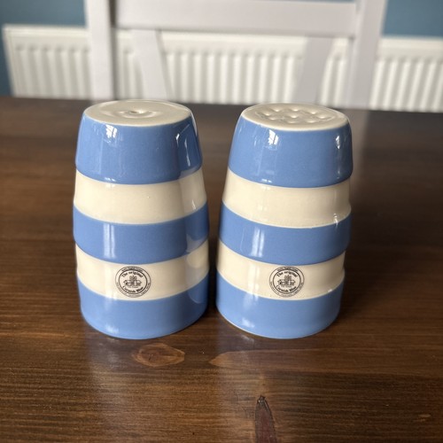 Green cornishware salt - g,