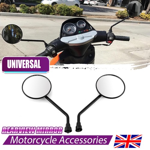 2pcs black round motorcycle - round,