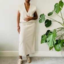 Zara Beige Soft Top and Midi